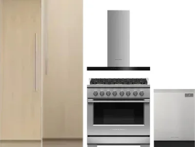 5 Piece Package Includes Refrigerator, Freezer, Range, Hood And Dishwasher